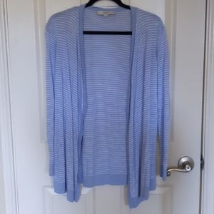 LOFT Striped Open Lightweight Cardigan , Size XS